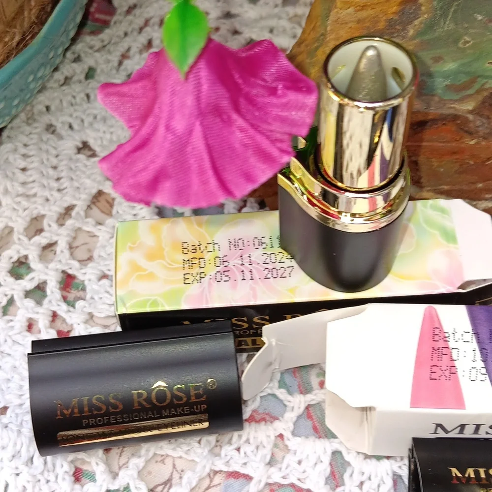 🆕️LAST SET🌹MISS ROSE WATERPROOF GEL EYELINER SET~SILVER, BLUE & BLACK